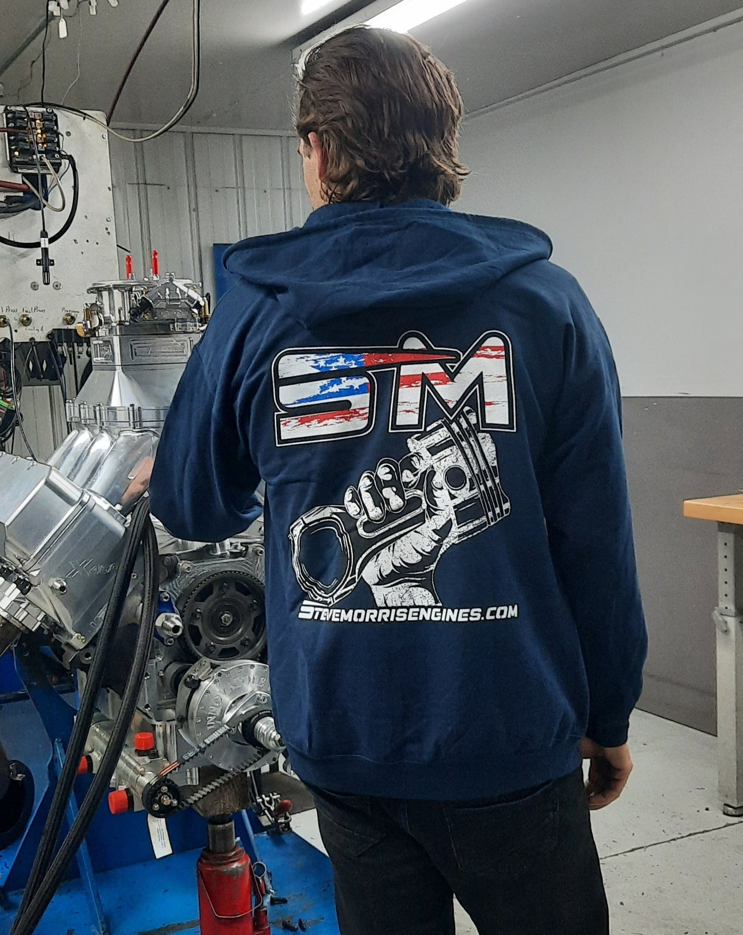 SM Zip Up Hoodie - Navy