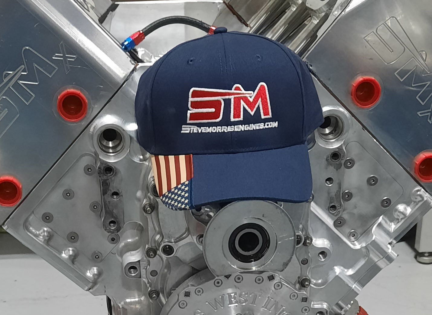 SM USA Flag Hat - Solid Back (Velcro)