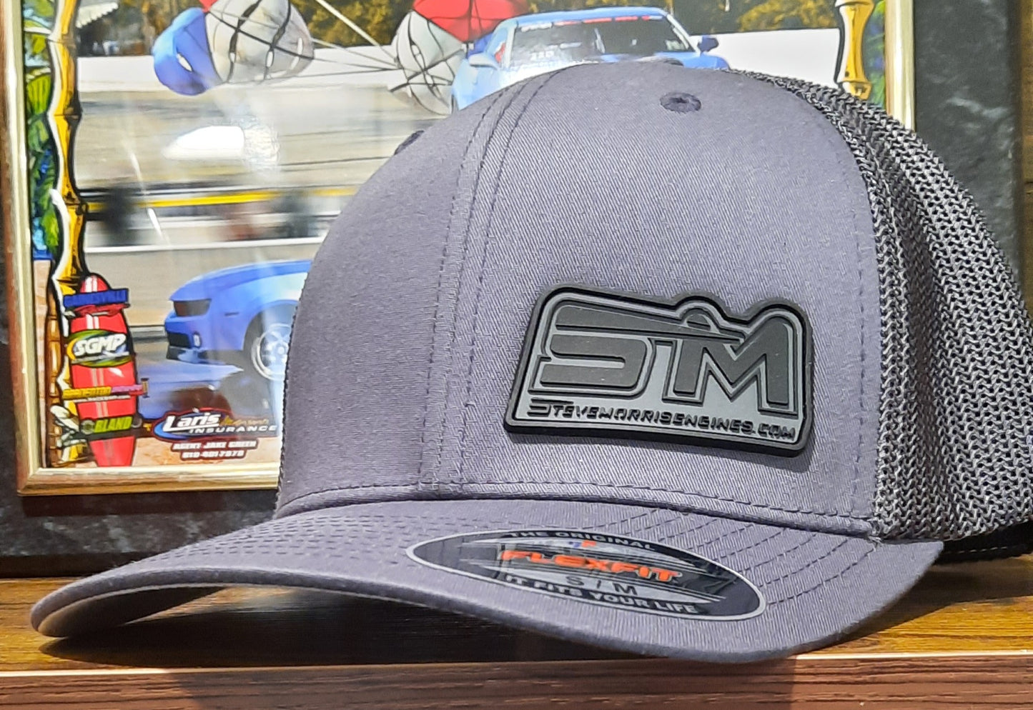 Flexfit Hat w/Silicone Logo Patch - Available in Gray and Navy