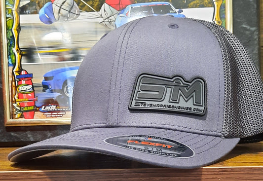 Flexfit Hat w/Silicone Logo Patch - Available in Gray and Navy