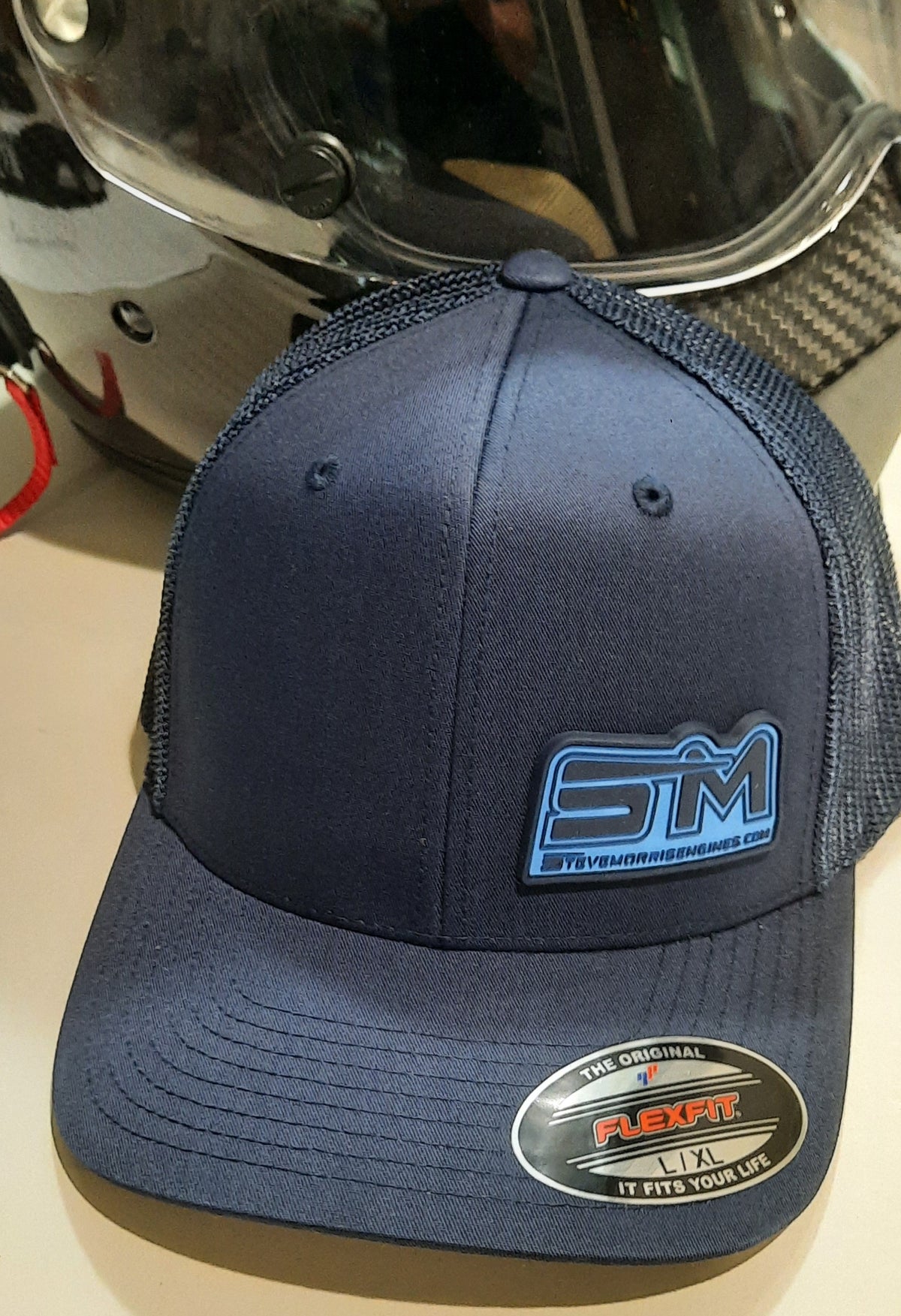 Flexfit Hat w/Silicone Logo Patch - Available in Gray and Navy