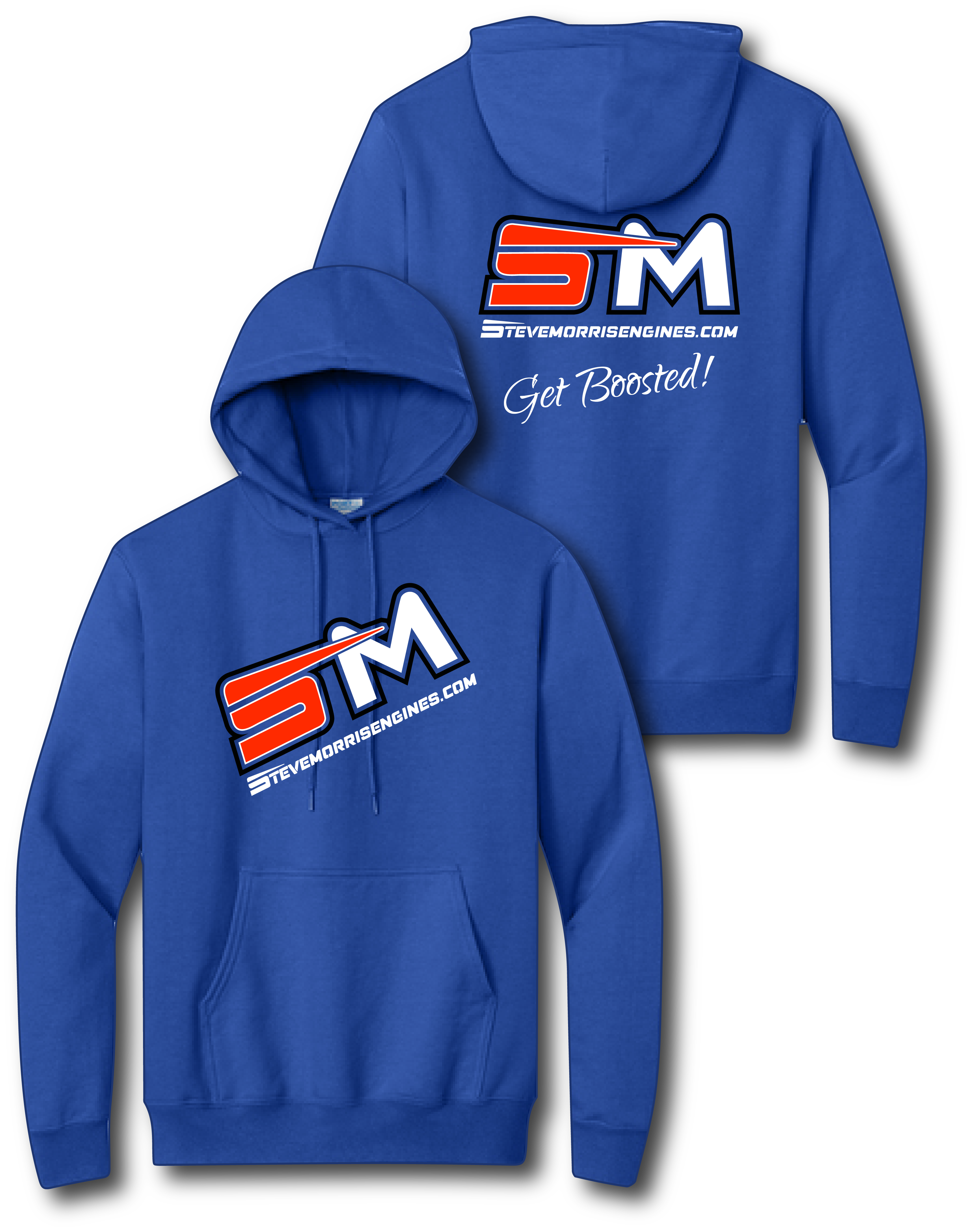 Smco Merch SM Logo Hoodie - Blue or Black – STEVE MORRIS ENGINES MERCH STORE